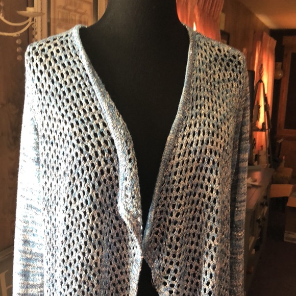 Pretty Blue Sequin Women’s Cover-Up/Jacket - Picture 8 of 11